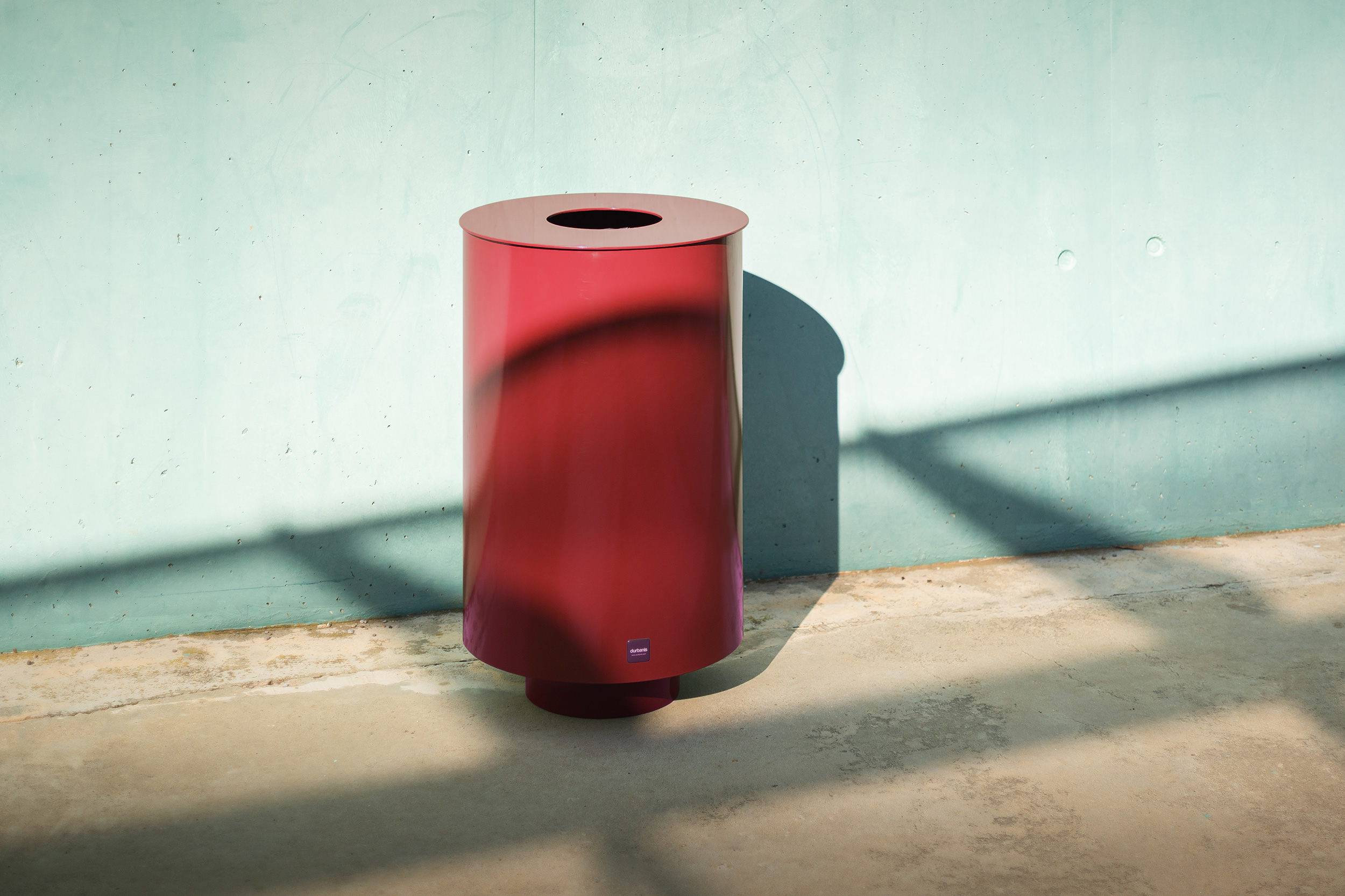 A street paper bin that brings a welcome touch of colour to any public space